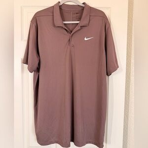 Nike Men's Dri Fit Polo Shirt Brown/Mauve Color XL
